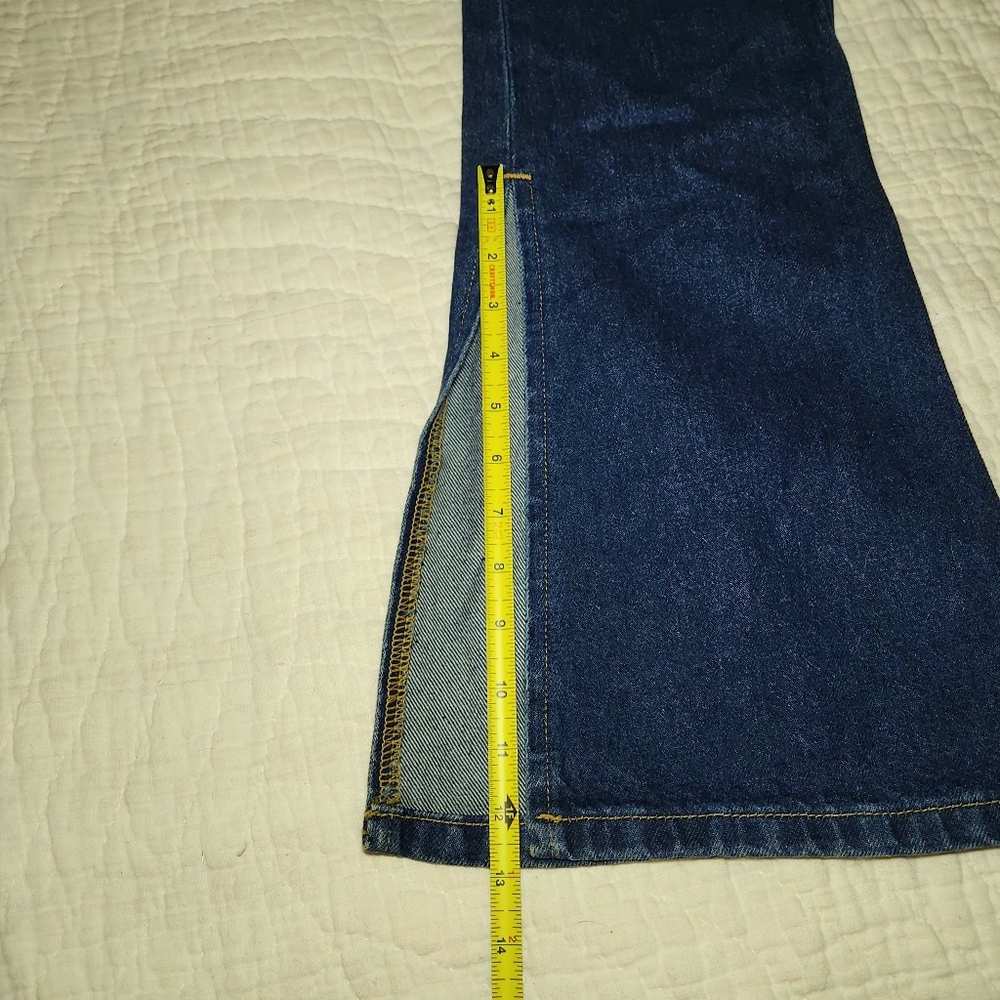 Vtg Tommy Hilfiger Jeans Sz 5 Split Flare Bell Bottom Medium Wash Mid Rise Y2K - Picture 12 of 14